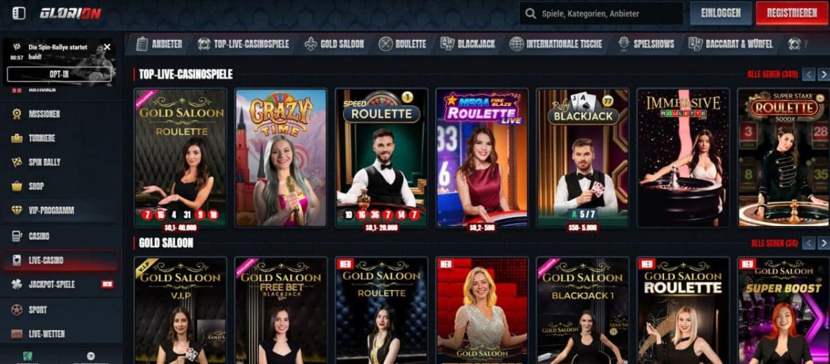 Glorion Casino – Boni und Spielangebot für Deutschland image 4